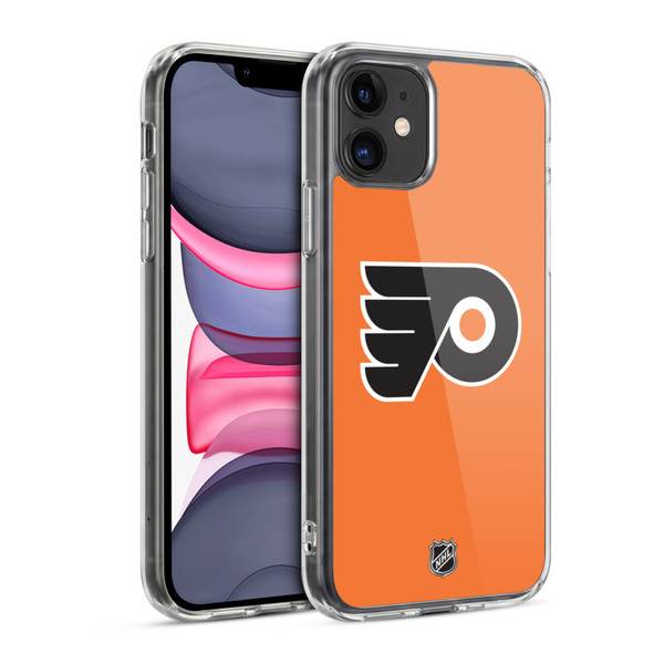 NHL Philadelphia Flyers Plain Soft Gel Case for Apple iPhone 11