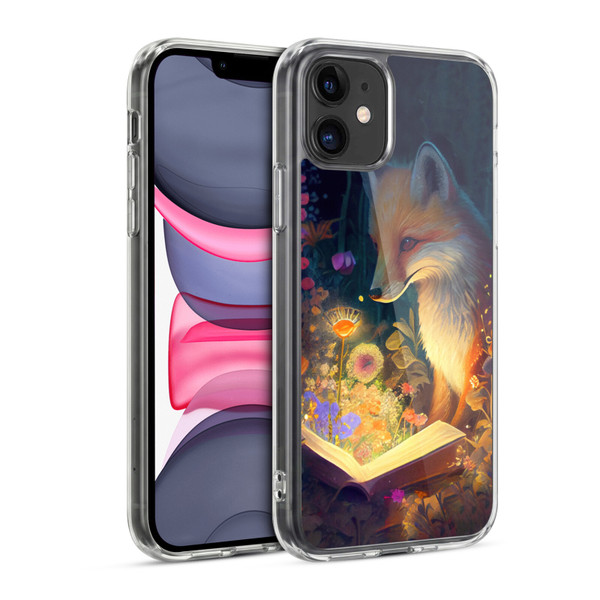 JK Stewart Art Fox Reading Soft Gel Case for Apple iPhone 11