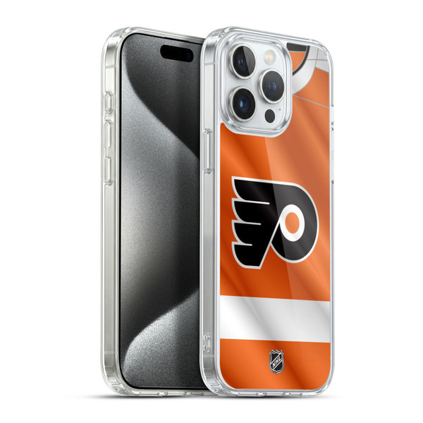 NHL Philadelphia Flyers Jersey Soft Gel Case for Apple iPhone 15 Pro Max & MagSafe