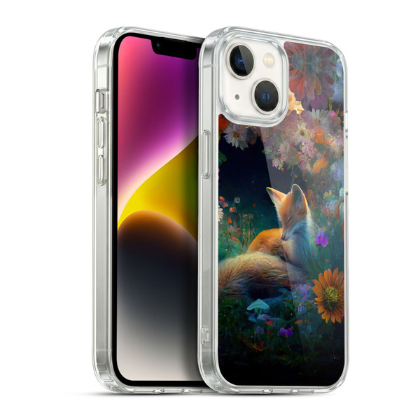 JK Stewart Art Fox Soft Gel Case for Apple iPhone 14