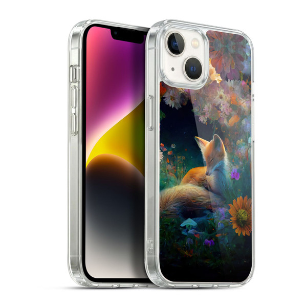 JK Stewart Art Fox Soft Gel Case for Apple iPhone 14 Plus & MagSafe