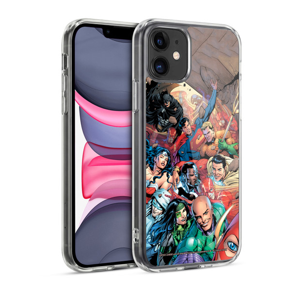 Justice League DC Comics Comic Book Covers #34 Group Soft Gel Case for Apple iPhone 11