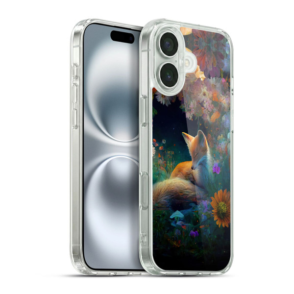JK Stewart Art Fox Soft Gel Case for Apple iPhone 16 Plus & MagSafe