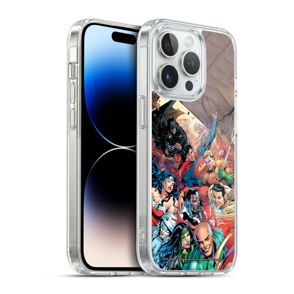 Justice League DC Comics Comic Book Covers #34 Group Soft Gel Case for Apple iPhone 14 Pro & MagSafe