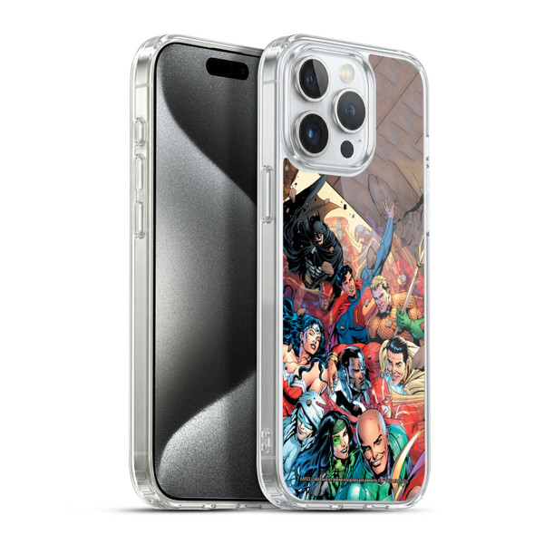 Justice League DC Comics Comic Book Covers #34 Group Soft Gel Case for Apple iPhone 15 Pro Max & MagSafe