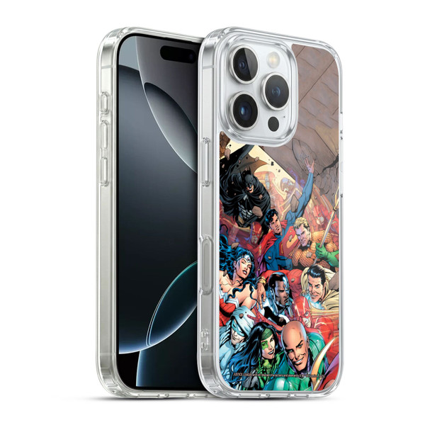 Justice League DC Comics Comic Book Covers #34 Group Soft Gel Case for Apple iPhone 16 Pro & MagSafe