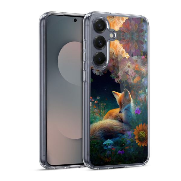 JK Stewart Art Fox Soft Gel Case for Samsung Galaxy S25 & MagSafe