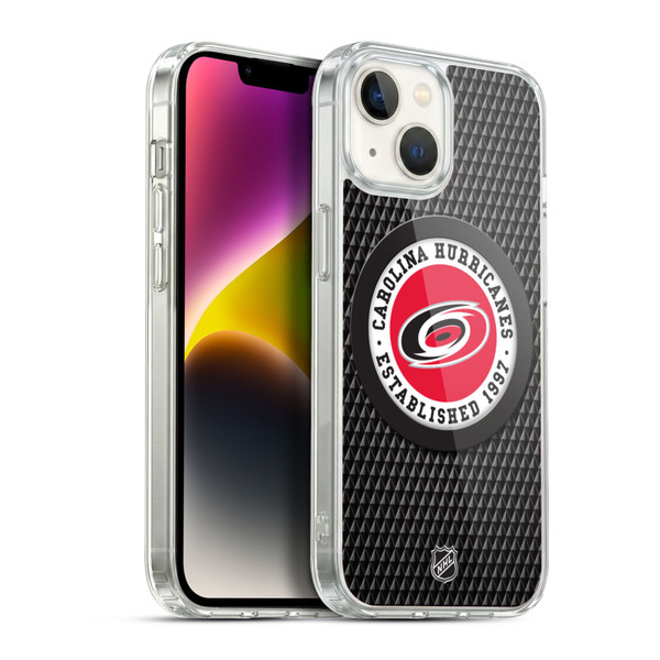 NHL Carolina Hurricanes Puck Texture Soft Gel Case for Apple iPhone 14