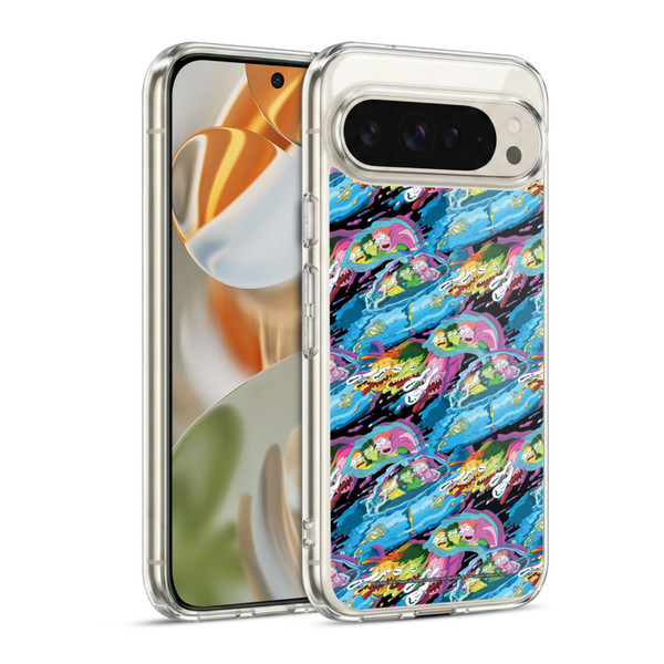 Rick And Morty Season 5 Graphics Warp Pattern Soft Gel Case for Google Pixel 9 / Pixel 9 Pro