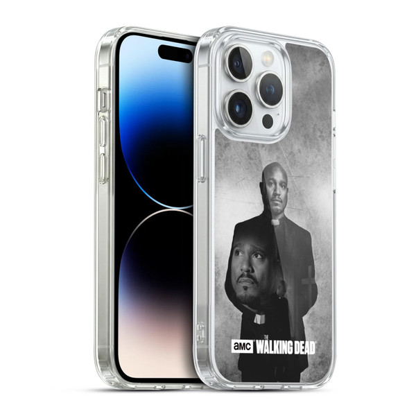 AMC The Walking Dead Double Exposure Gabriel Soft Gel Case for Apple iPhone 14 Pro & MagSafe