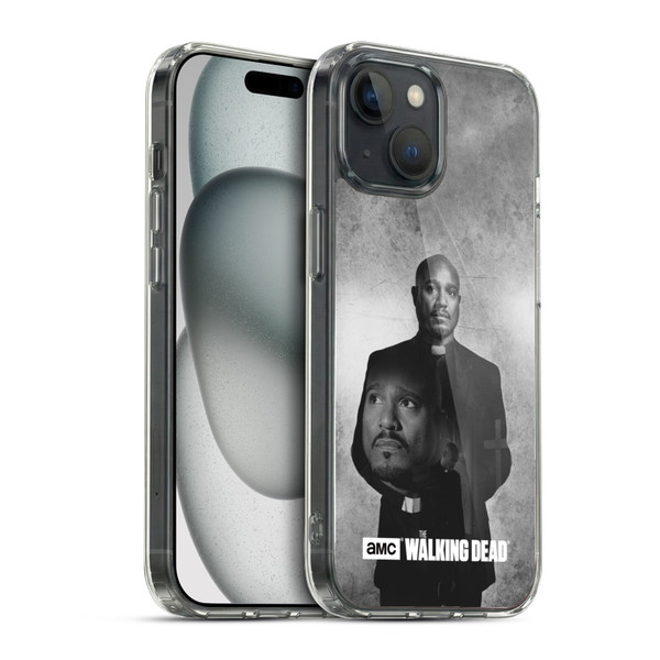AMC The Walking Dead Double Exposure Gabriel Soft Gel Case for Apple iPhone 15 & MagSafe