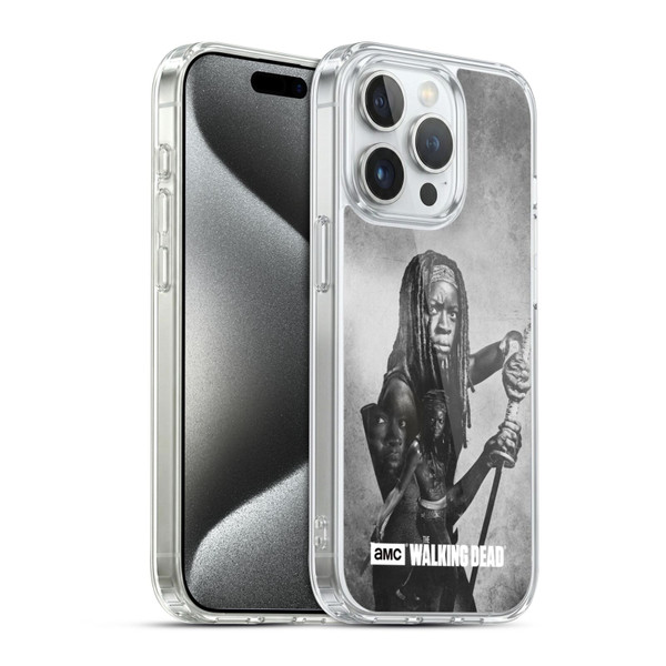 AMC The Walking Dead Double Exposure Michonne Soft Gel Case for Apple iPhone 15 Pro & MagSafe