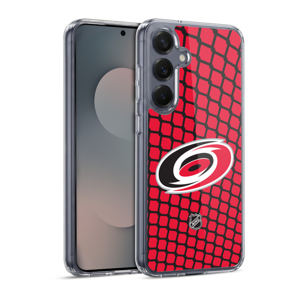 NHL Carolina Hurricanes Net Pattern Soft Gel Case for Samsung Galaxy S25 & MagSafe