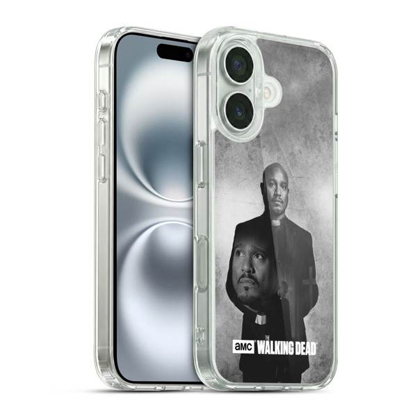 AMC The Walking Dead Double Exposure Gabriel Soft Gel Case for Apple iPhone 16 & MagSafe