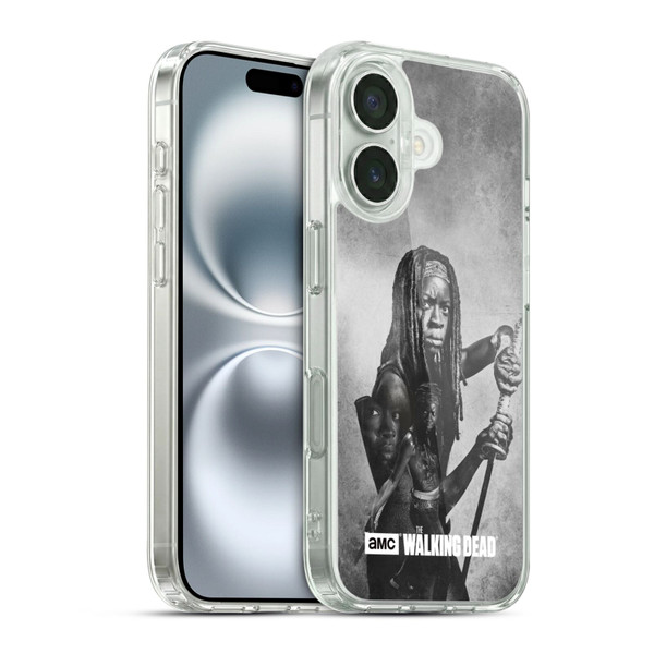 AMC The Walking Dead Double Exposure Michonne Soft Gel Case for Apple iPhone 16 & MagSafe