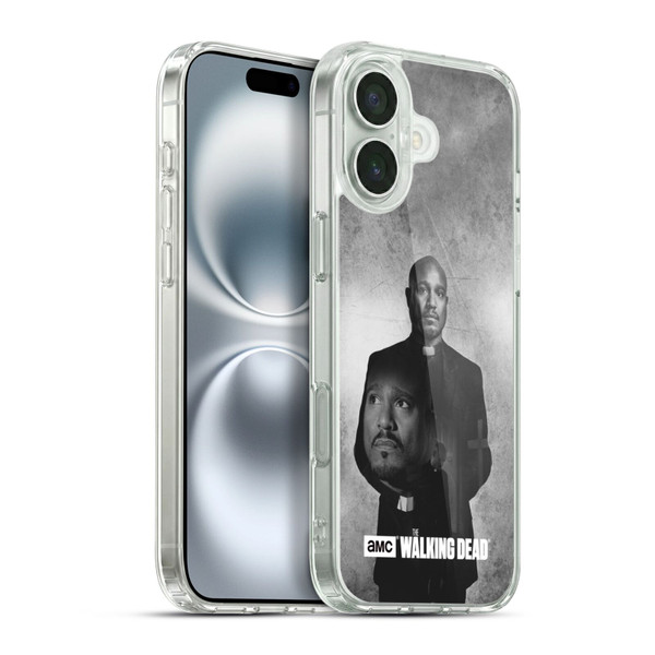 AMC The Walking Dead Double Exposure Gabriel Soft Gel Case for Apple iPhone 16 Plus & MagSafe