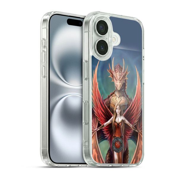 Anne Stokes Dragon Friendship Copperwings Soft Gel Case for Apple iPhone 16 & MagSafe