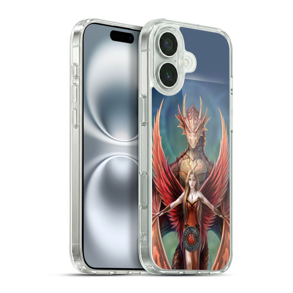 Anne Stokes Dragon Friendship Copperwings Soft Gel Case for Apple iPhone 16 Plus & MagSafe