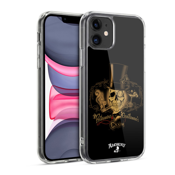 Alchemy Gothic Skull Gentlemens Club Soft Gel Case for Apple iPhone 11