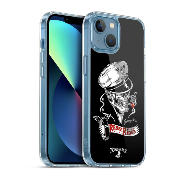 Alchemy Gothic Skull Rebel Rider Soft Gel Case for Apple iPhone 13 Mini & MagSafe