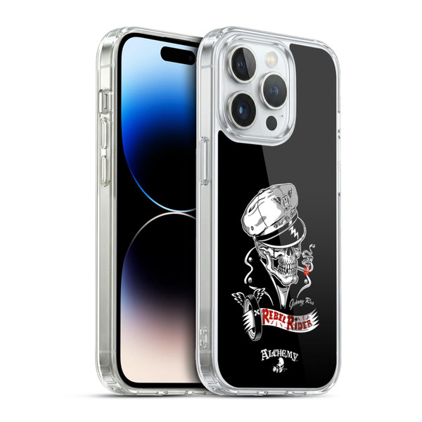 Alchemy Gothic Skull Rebel Rider Soft Gel Case for Apple iPhone 13 Pro & MagSafe