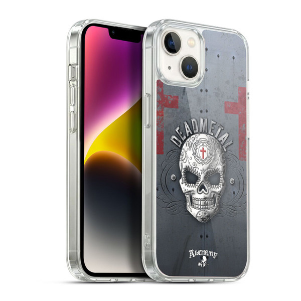 Alchemy Gothic Skull Dead Metal Soft Gel Case for Apple iPhone 14 Plus & MagSafe