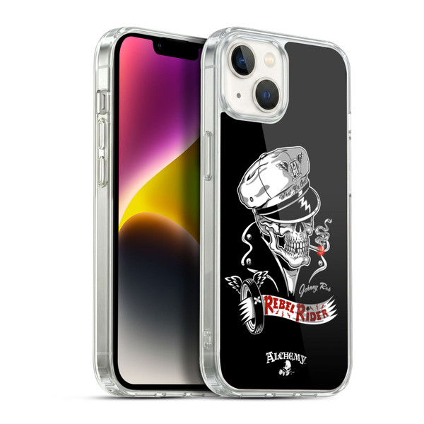 Alchemy Gothic Skull Rebel Rider Soft Gel Case for Apple iPhone 14 Plus & MagSafe