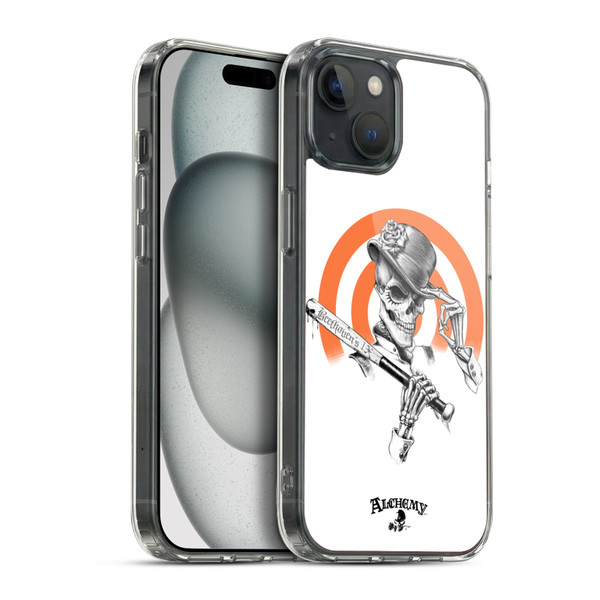 Alchemy Gothic Skull Dead Droog Soft Gel Case for Apple iPhone 15 Plus & MagSafe