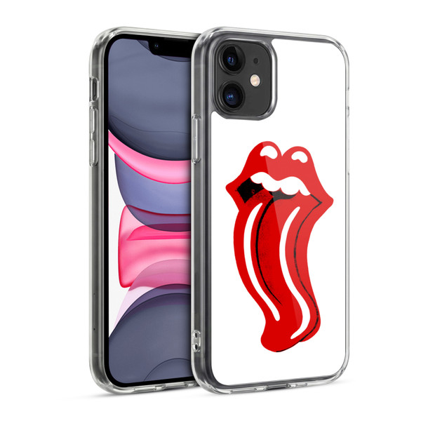 The Rolling Stones Graphics Distorted Tongue Soft Gel Case for Apple iPhone 11