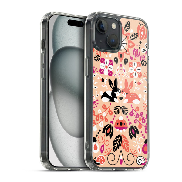 Cat Coquillette Animals Bunny Lovers Soft Gel Case for Apple iPhone 15 Plus & MagSafe