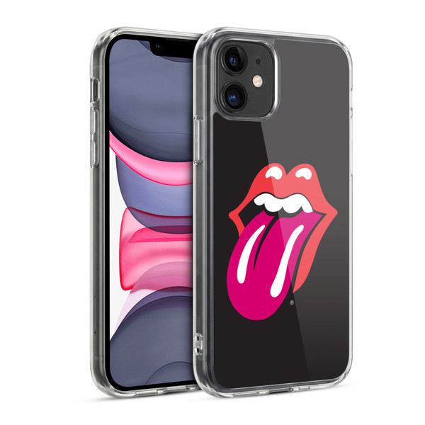 The Rolling Stones Graphics Pink Tongue Soft Gel Case for Apple iPhone 11