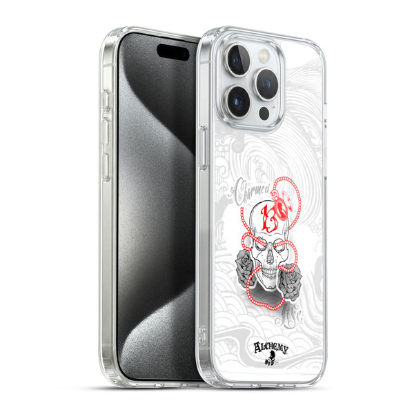 Alchemy Gothic Skull Charmed Life Locket Soft Gel Case for Apple iPhone 15 Pro Max & MagSafe