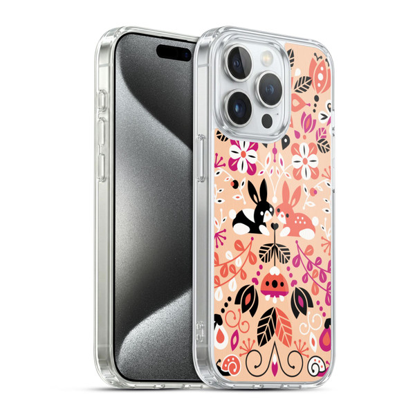 Cat Coquillette Animals Bunny Lovers Soft Gel Case for Apple iPhone 15 Pro & MagSafe