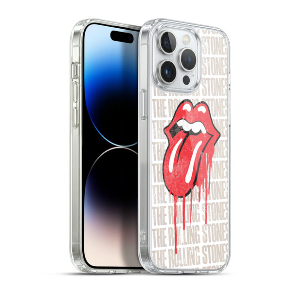 The Rolling Stones Graphics Dripping Tongue Soft Gel Case for Apple iPhone 13 Pro Max & MagSafe