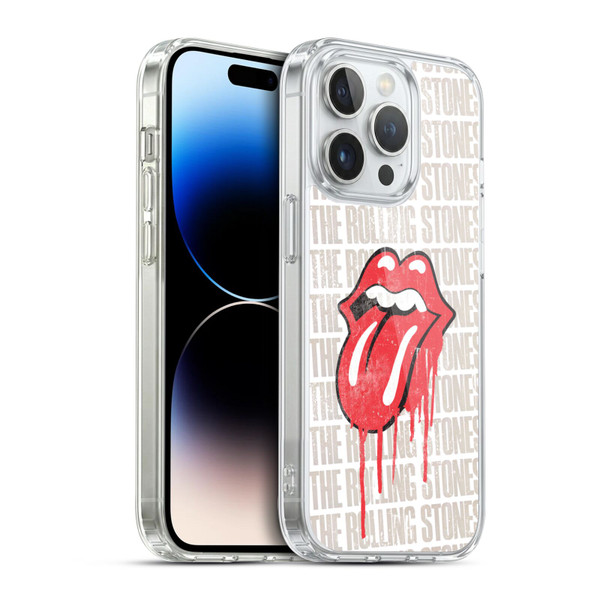The Rolling Stones Graphics Dripping Tongue Soft Gel Case for Apple iPhone 14 Pro & MagSafe