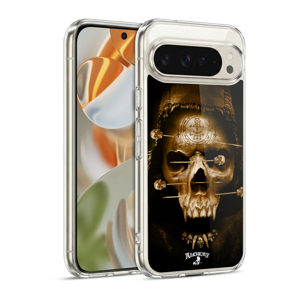 Alchemy Gothic Skull Death Fetish Soft Gel Case for Google Pixel 9 / Pixel 9 Pro
