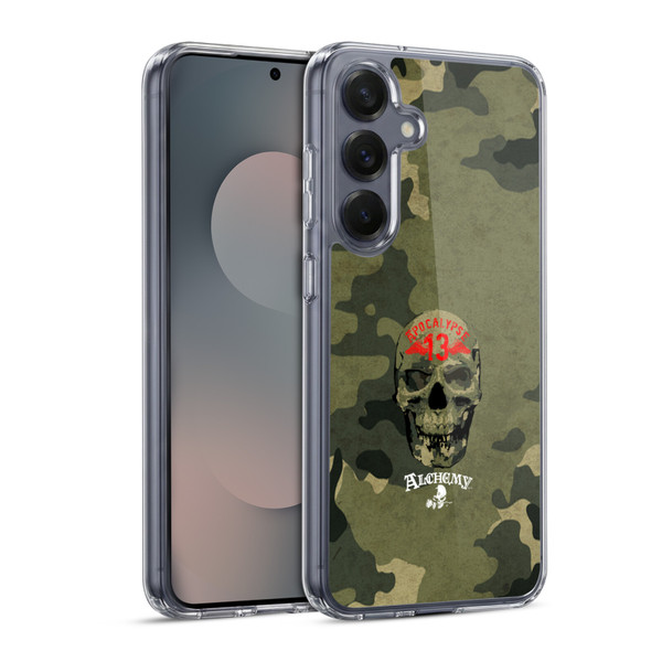 Alchemy Gothic Skull Camo Skull Soft Gel Case for Samsung Galaxy S25 & MagSafe