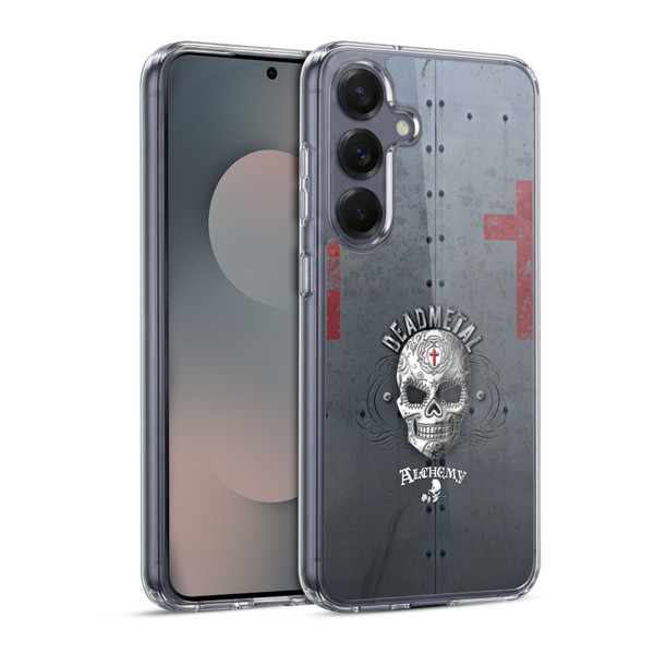Alchemy Gothic Skull Dead Metal Soft Gel Case for Samsung Galaxy S25 & MagSafe