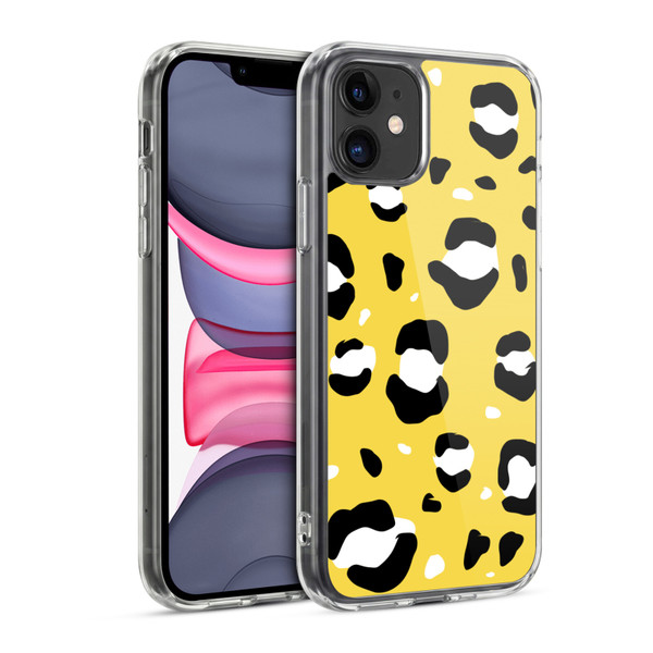 Grace Illustration Animal Prints Yellow Leopard Soft Gel Case for Apple iPhone 11