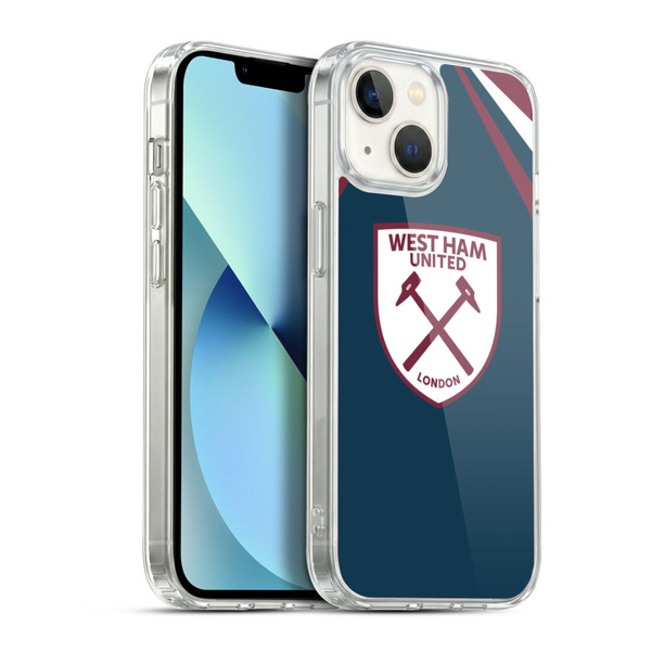 West Ham United FC Crest Graphics Emblem Soft Gel Case for Apple iPhone 13