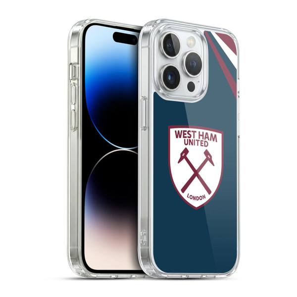 West Ham United FC Crest Graphics Emblem Soft Gel Case for Apple iPhone 14 Pro & MagSafe