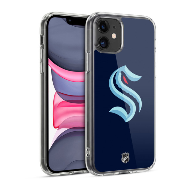 NHL Seattle Kraken Plain Soft Gel Case for Apple iPhone 11