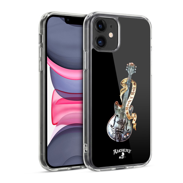 Alchemy Gothic Illustration Rock'it 56 Guitar Soft Gel Case for Apple iPhone 11
