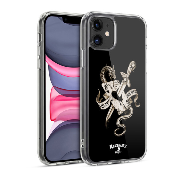 Alchemy Gothic Illustration Heart Breaker Soft Gel Case for Apple iPhone 11