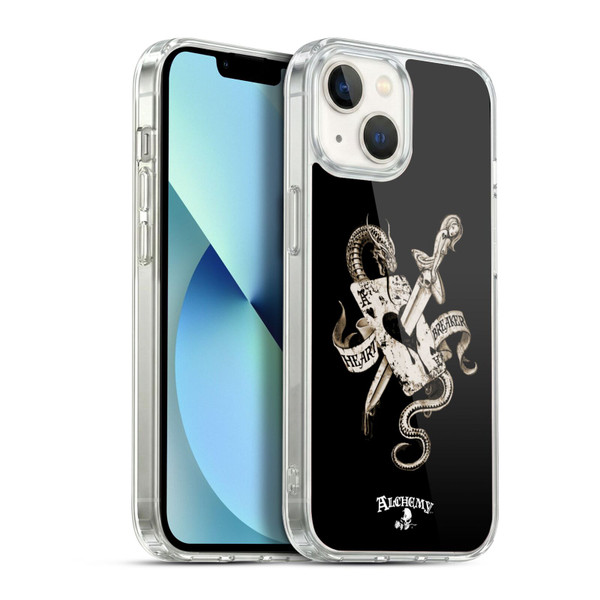 Alchemy Gothic Illustration Heart Breaker Soft Gel Case for Apple iPhone 13