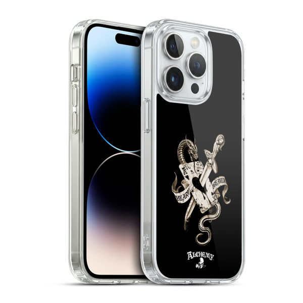 Alchemy Gothic Illustration Heart Breaker Soft Gel Case for Apple iPhone 13 Pro & MagSafe