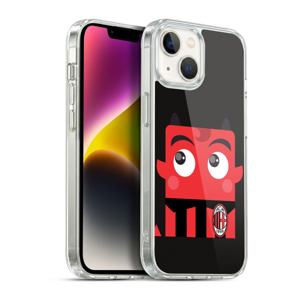 AC Milan Art Mascotte Soft Gel Case for Apple iPhone 14