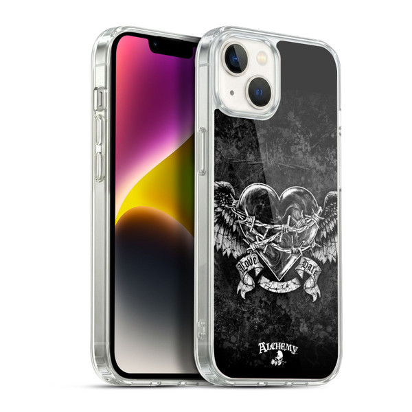 Alchemy Gothic Wing Black Romance Soft Gel Case for Apple iPhone 14 Plus & MagSafe