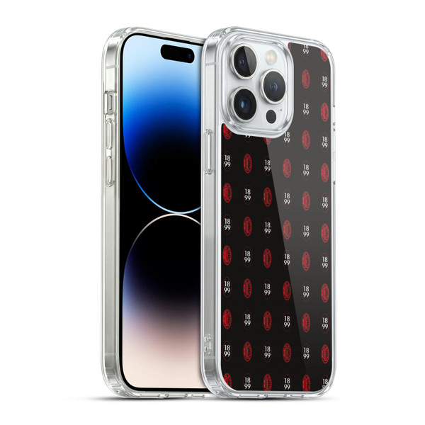 AC Milan Art Pattern Logo Soft Gel Case for Apple iPhone 14 Pro Max & MagSafe