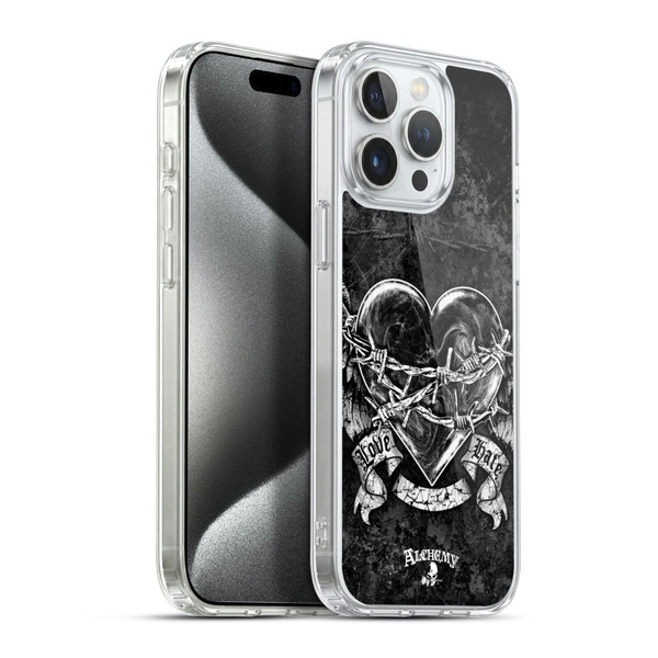 Alchemy Gothic Wing Black Romance Soft Gel Case for Apple iPhone 15 Pro Max & MagSafe